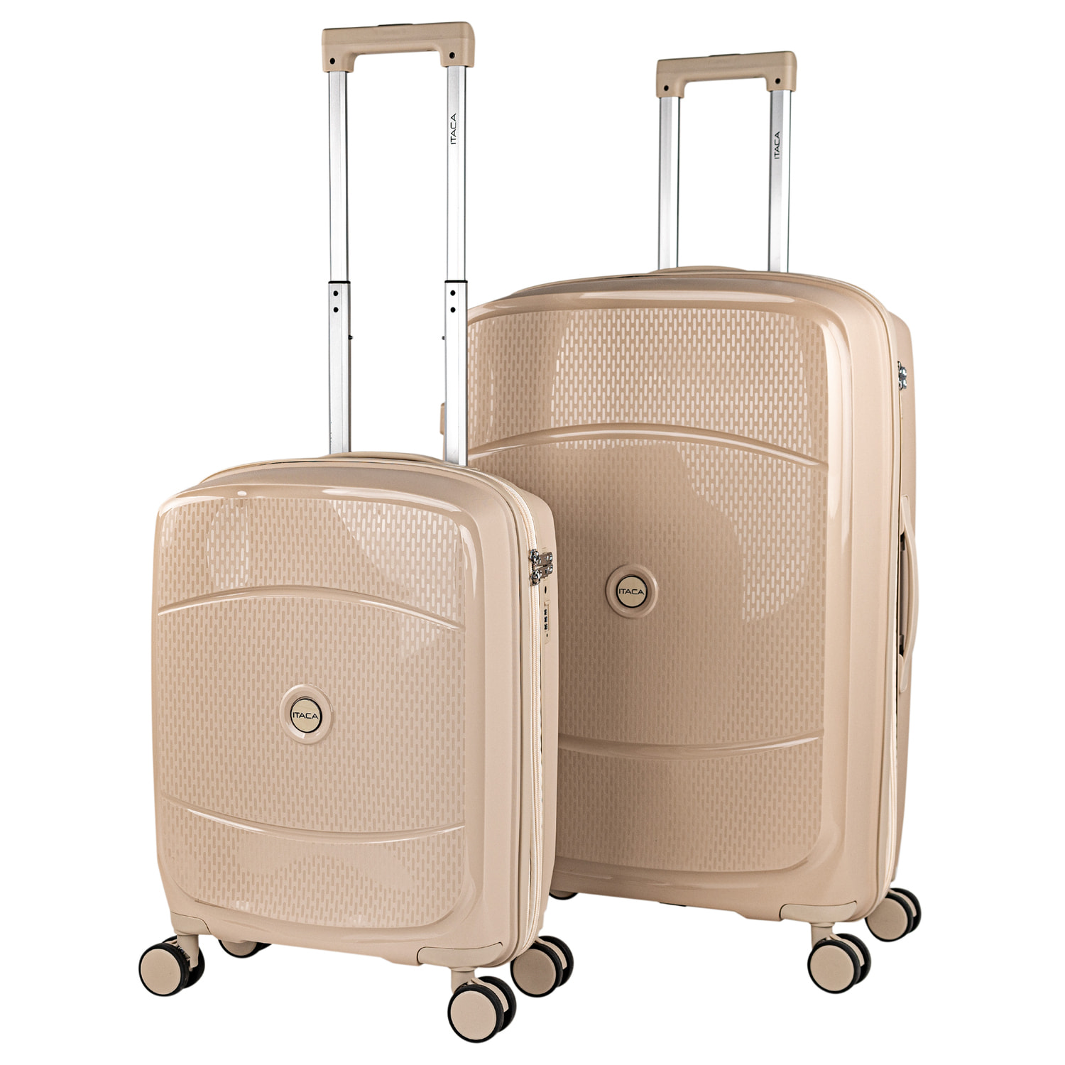 Juego De Maletas Rígidas Pp Itaca Moscu Taupe