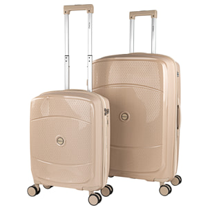 Juego De Maletas Rígidas Pp Itaca Moscu Taupe
