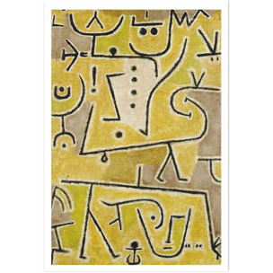 Affiche art Abstrait Gilet rouge par Paul Klee Affiche seule