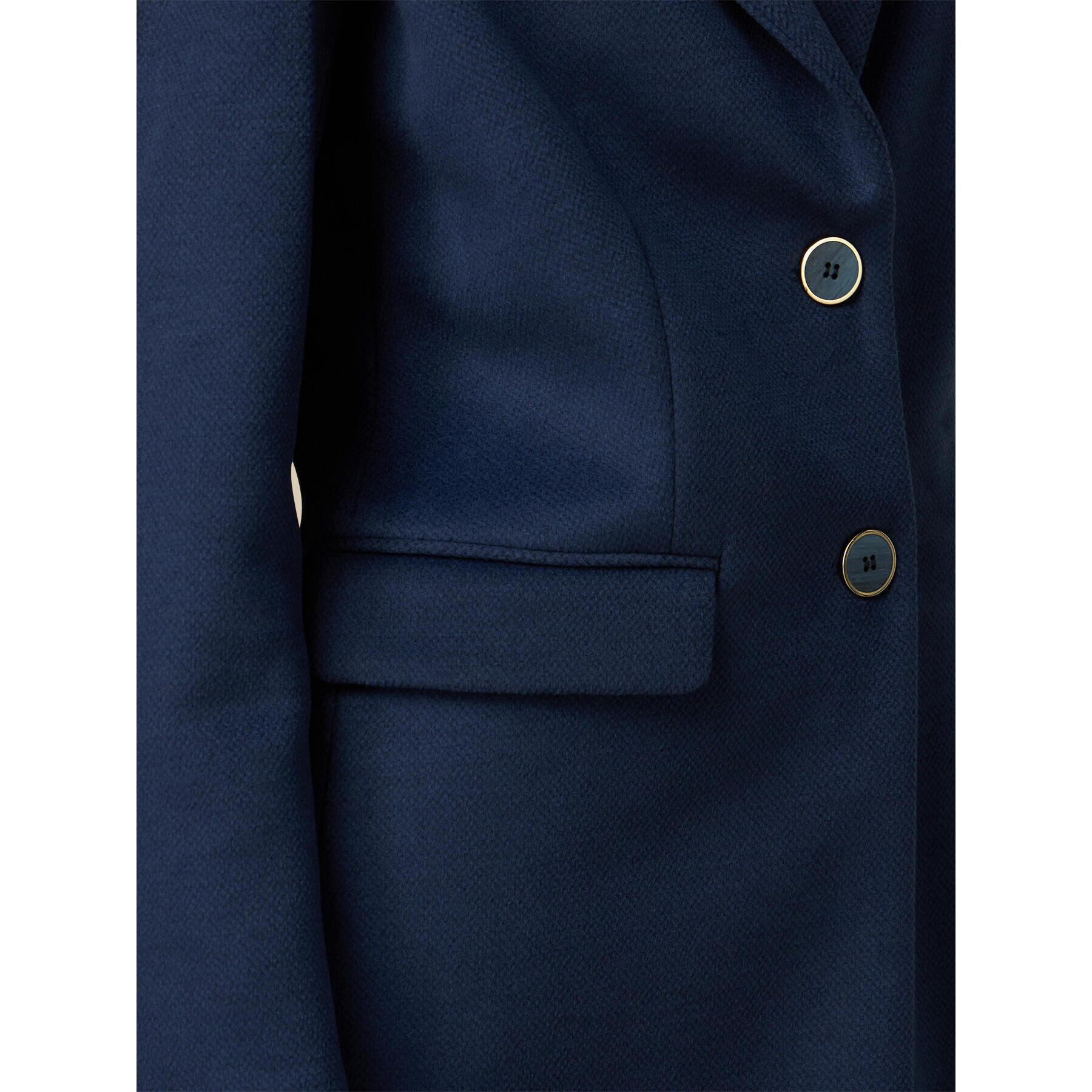 Oltre - Single-breasted coat with pockets - Azul