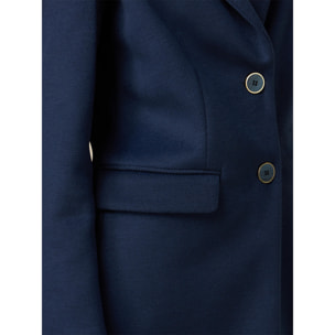 Oltre - Single-breasted coat with pockets - Azul