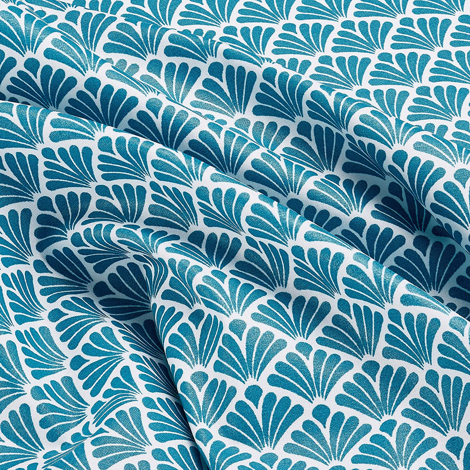 Nappe coton enduit GATSBY pétrole