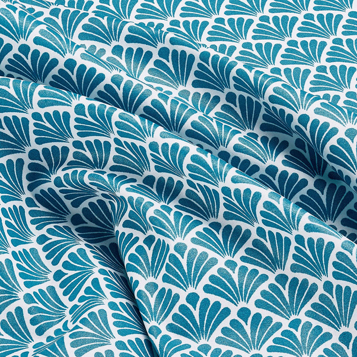 Nappe coton enduit GATSBY pétrole
