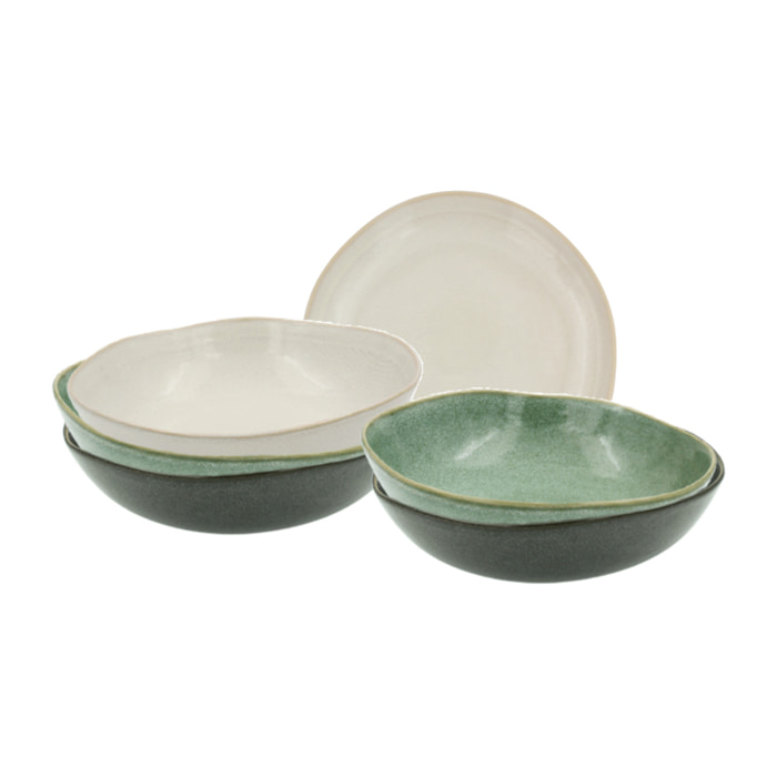 Lot de 6 assiettes creuses, MILA