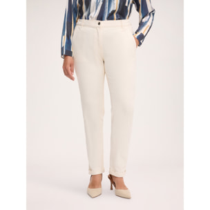 Fiorella Rubino - Pantaloni Chinos in cotone stretch - Bianco
