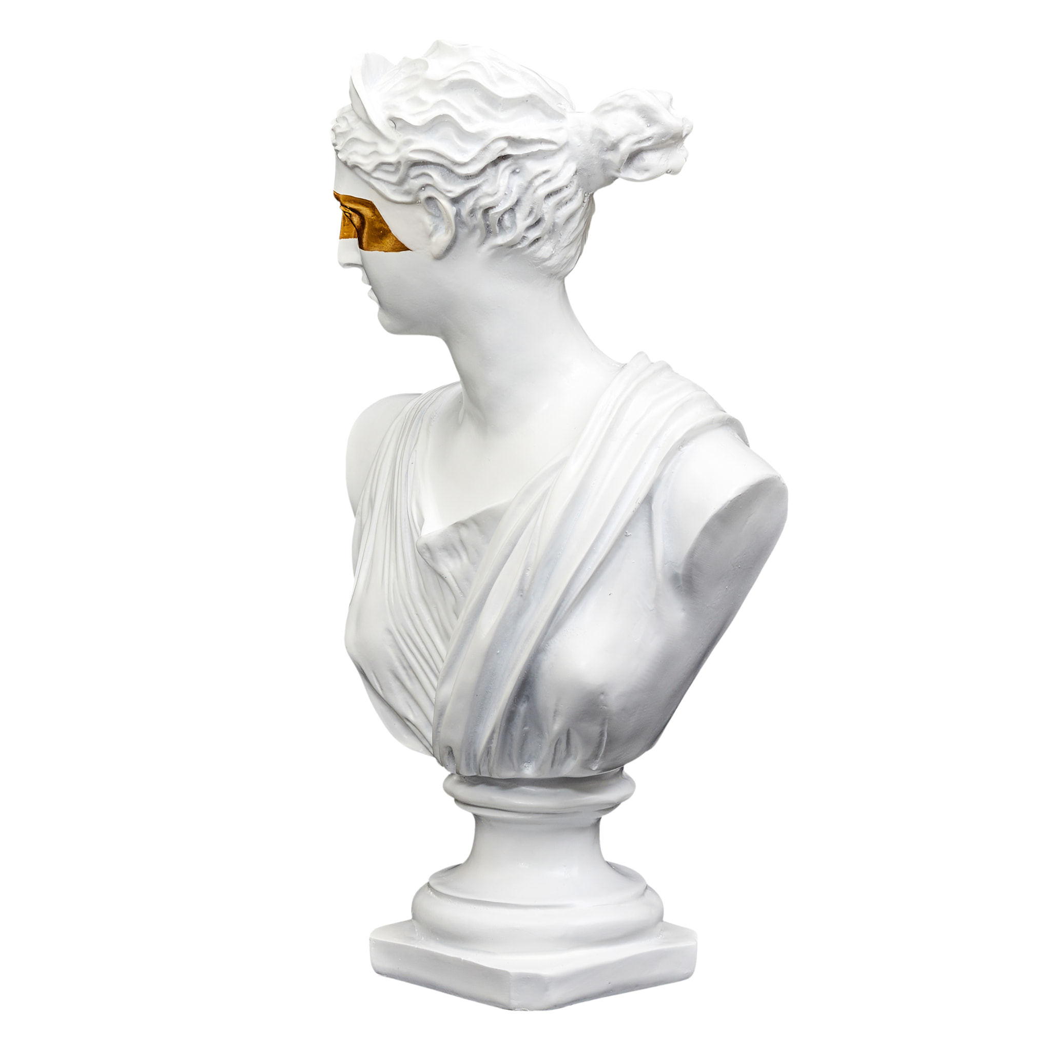 Statue Buste Masque Dore H31.5cm
