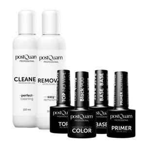 Kit de manucure semi-permanente noir