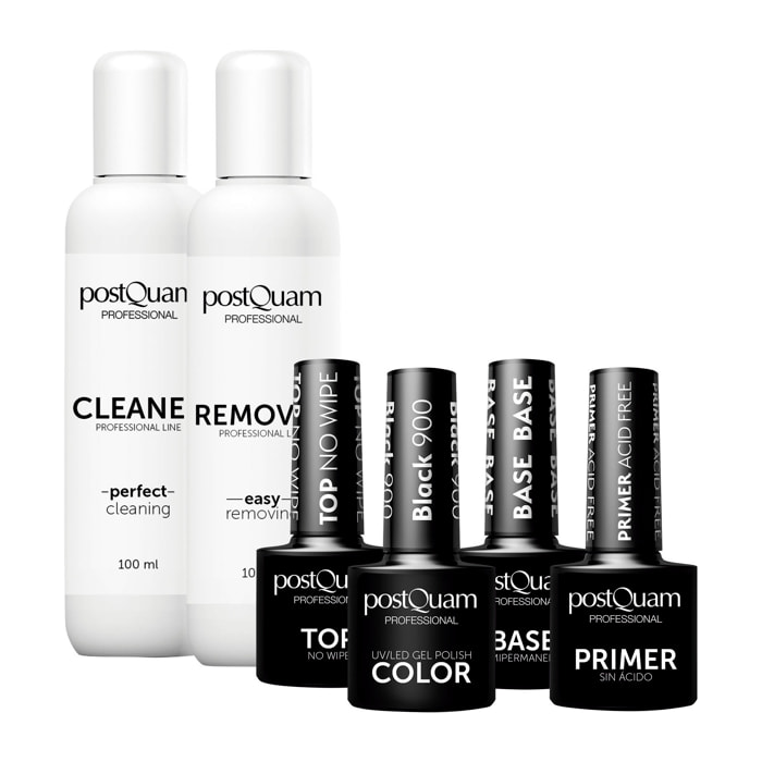 Kit de manucure semi-permanente noir