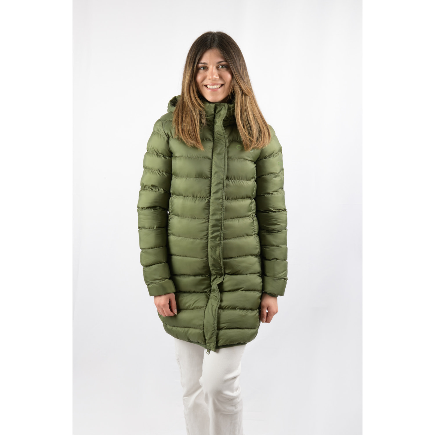 Chaqueta para mujer ECOON Munich Long Jacket - verde oscuro