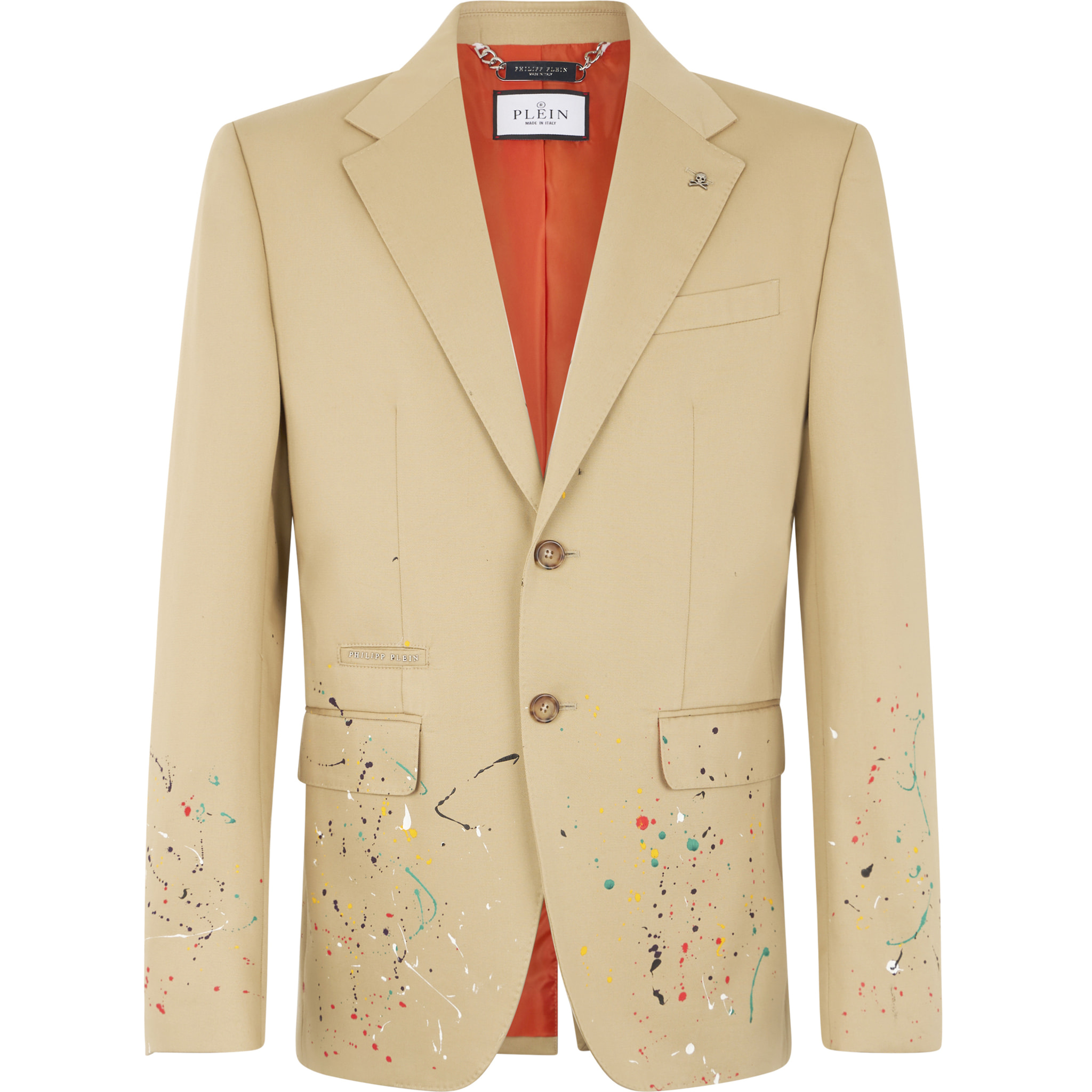 PHILIPP PLEIN Blazer Gigolo Fit Paint Splash Painted