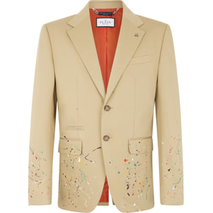 PHILIPP PLEIN Blazer Gigolo Fit Paint Splash Painted