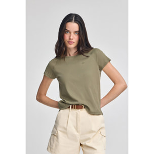 Camiseta verde Hesperia con monograma bordado