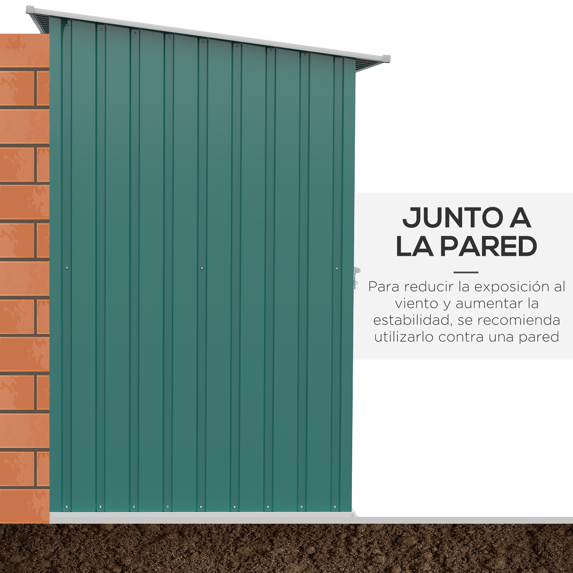 Caseta de Jardín 0,92 m² 100x103x160 cm Cobertizo Exterior de Acero Galvanizado con Puerta Cerradura y Techo Inclinado para Almacenamiento de Herramientas Verde