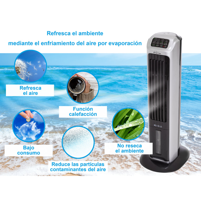 Rafraichisseur d'air par évaporation à débit élevé et chauffage