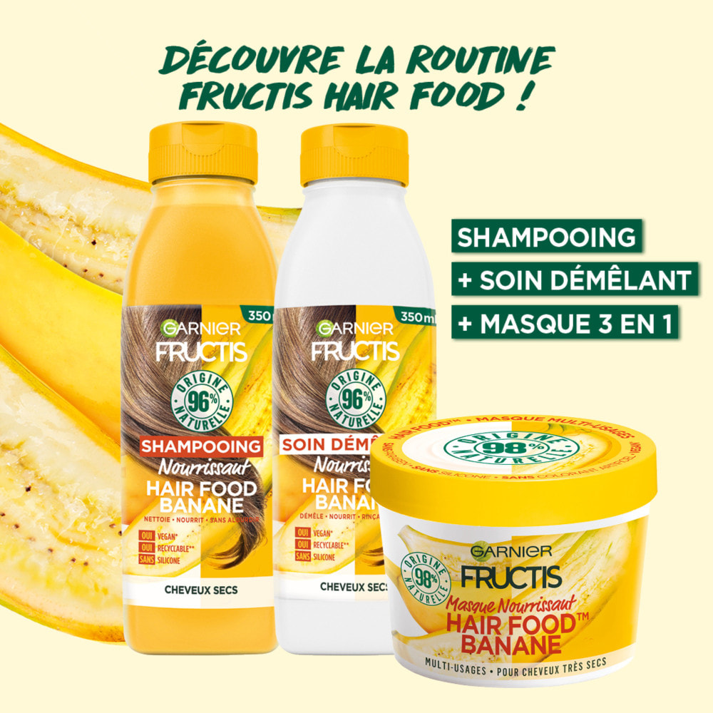 Lot de 6 - Démêlant Hair Food Nourrissant banane Fructis 350ml