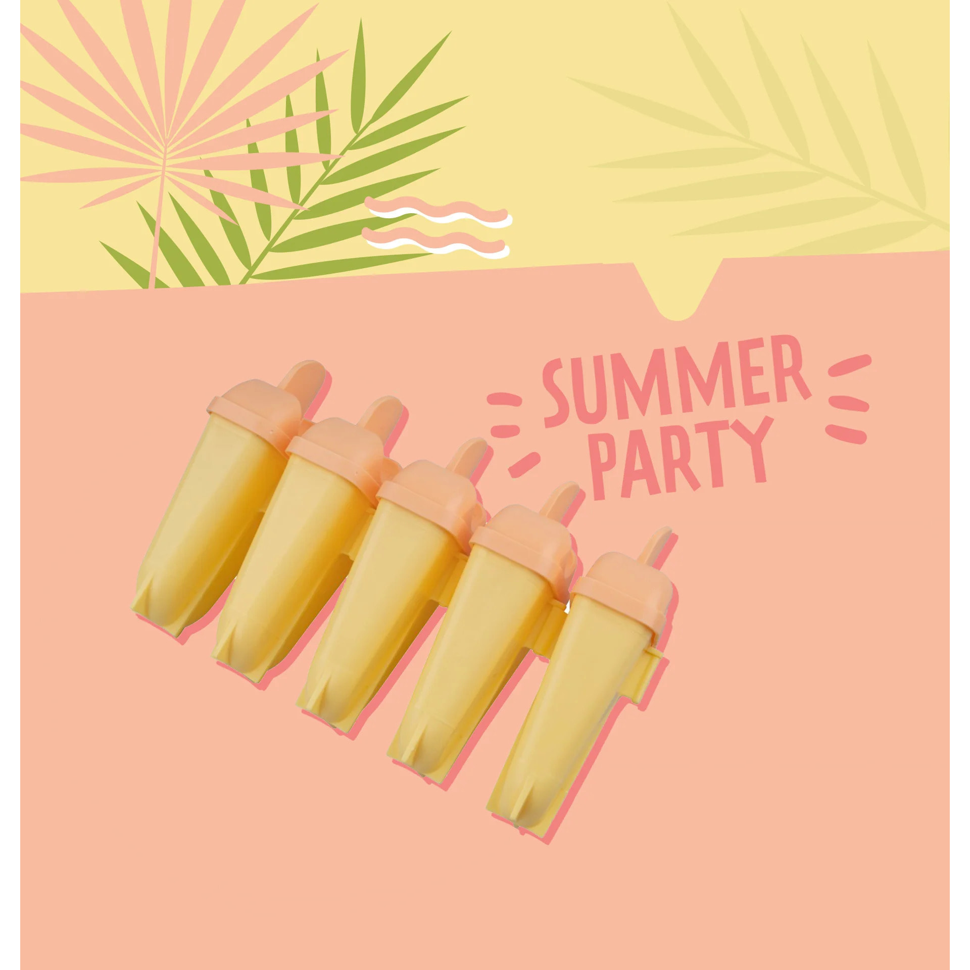 Ensemble de 10 Moules pour glaces à l'eau maison Fackelmann Summer Party