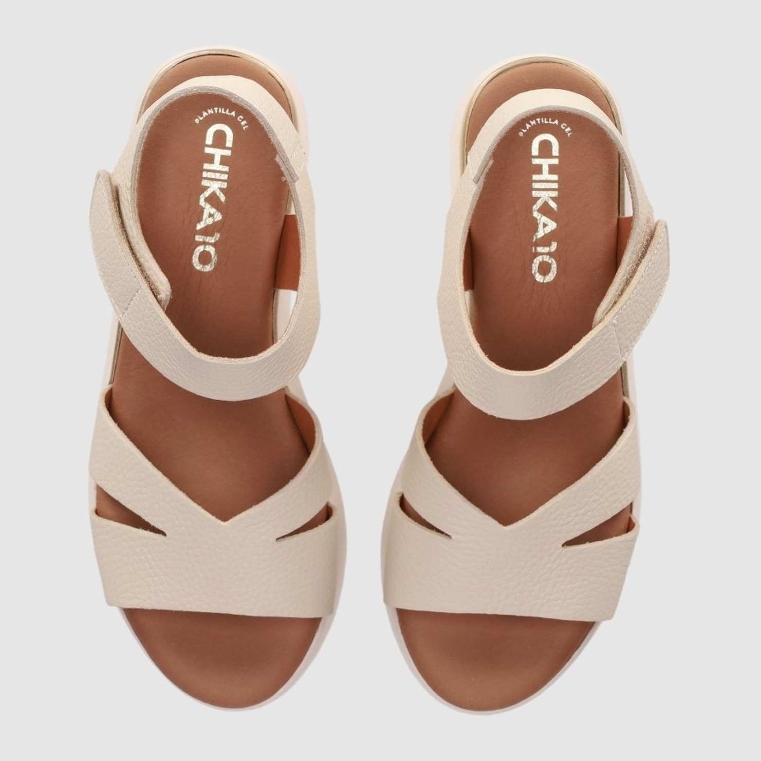 Sandalias de Piel - Hielo - Tacón: 4 cm