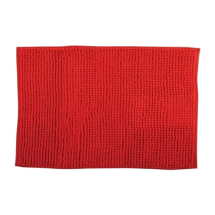 Tapis de bain Microfibre CHENILLE 40x60cm Rouge MSV