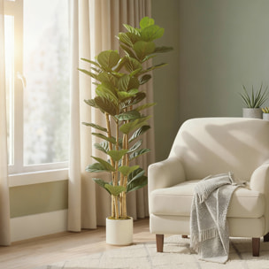 Arbre artificiel plante artificiel figuier lyre H.1,5 m vrais troncs 71 feuilles grand réalisme