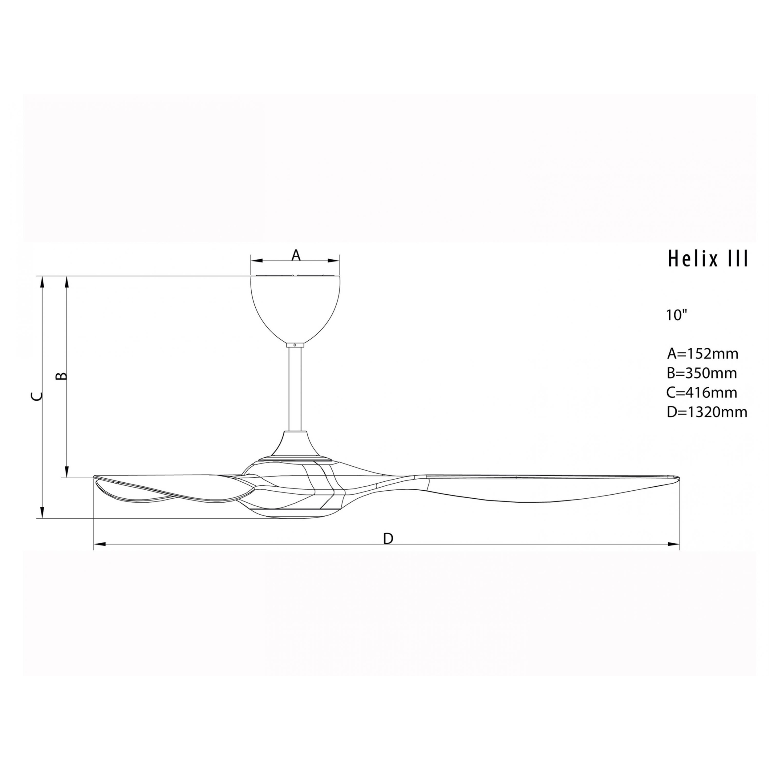 Ventilador de Techo ø132 cm con LED y Wifi Reversible Hypersilence HELIX SILVER KLASSFAN