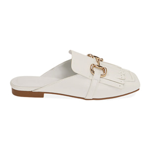Sabot blancos con flecos