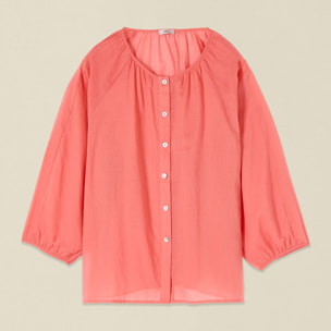 Oltre - Blusa in mussola di cotone - Arancione