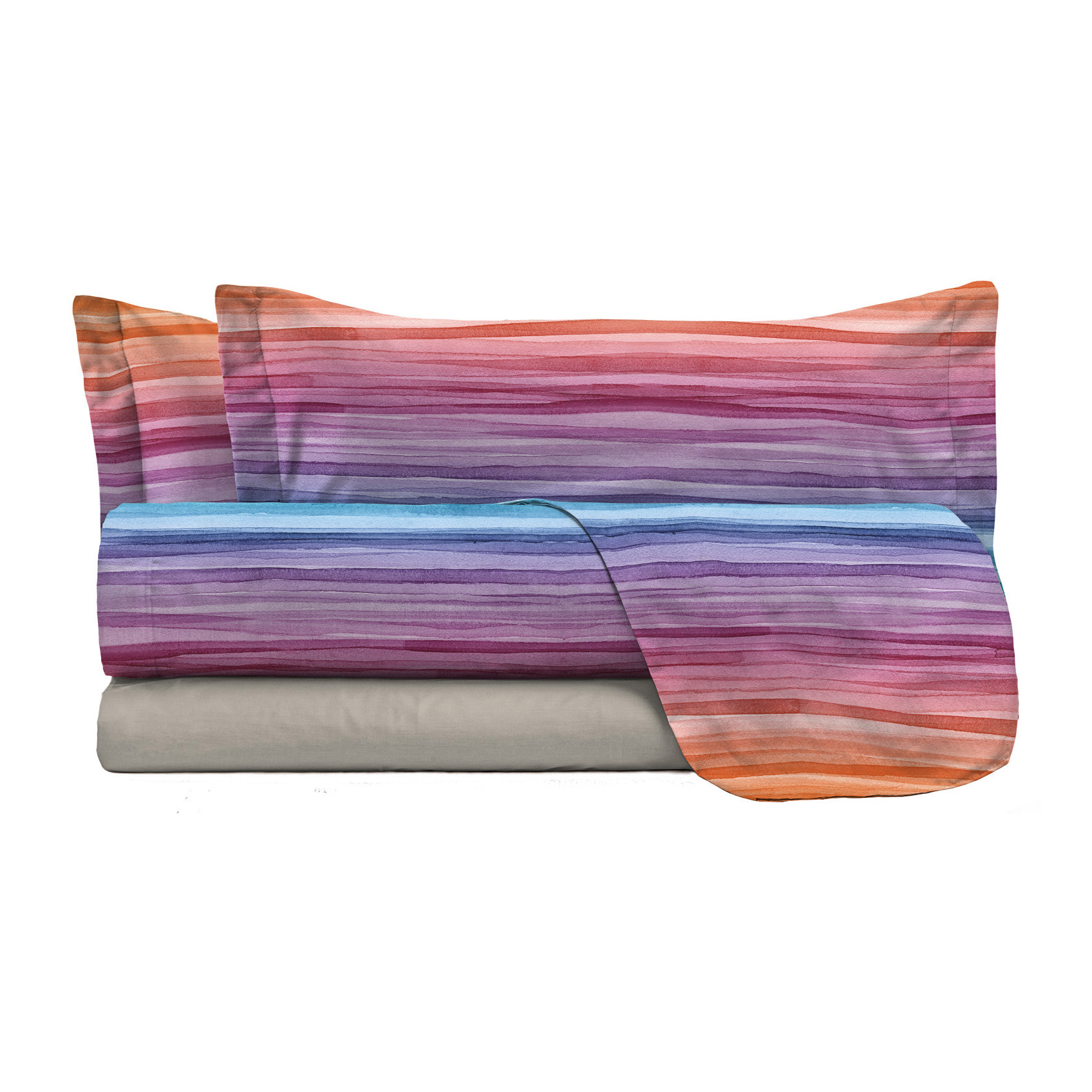COMPLETO LETTO FANTASY, 100% Microfibra - RAINBOW