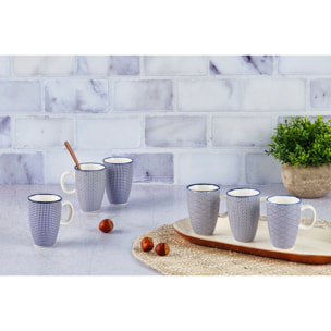 Tasse PATTERN 9cl - 6 pièces - Dark blue