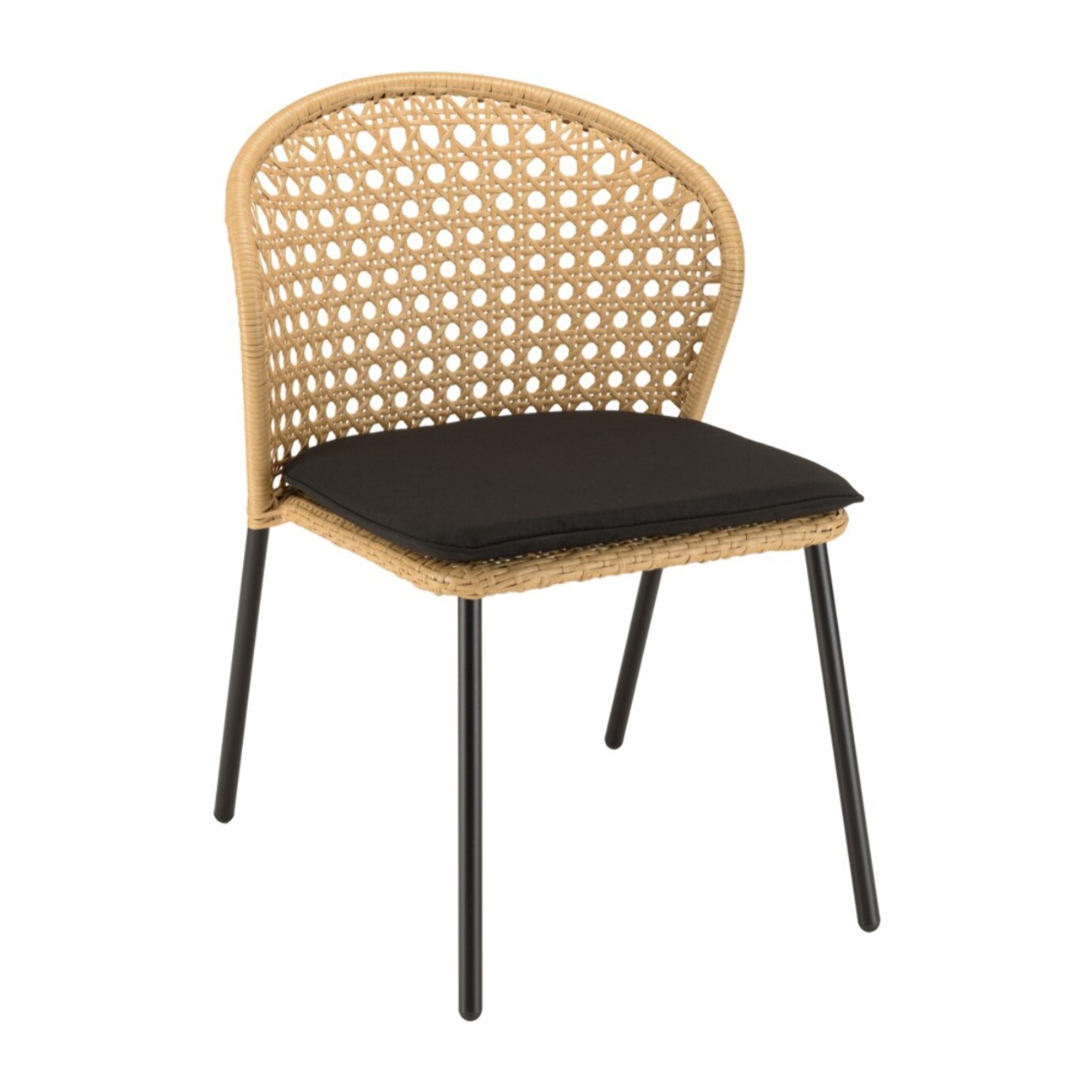 MALO - Lot de 2 chaises rotin synthétique couleur naturelle