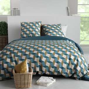Parure housse de couette 3pcs 100% coton 57 fils polo