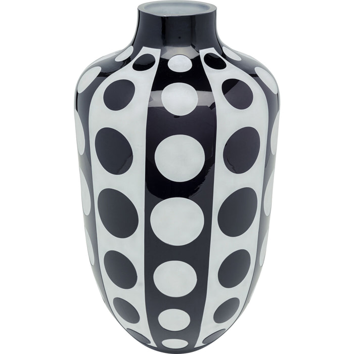 Vase Brillar noir et blanc 45cm Kare Design