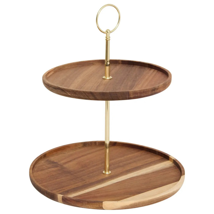 Serviteur de table Mina marron D25xH29,7cm