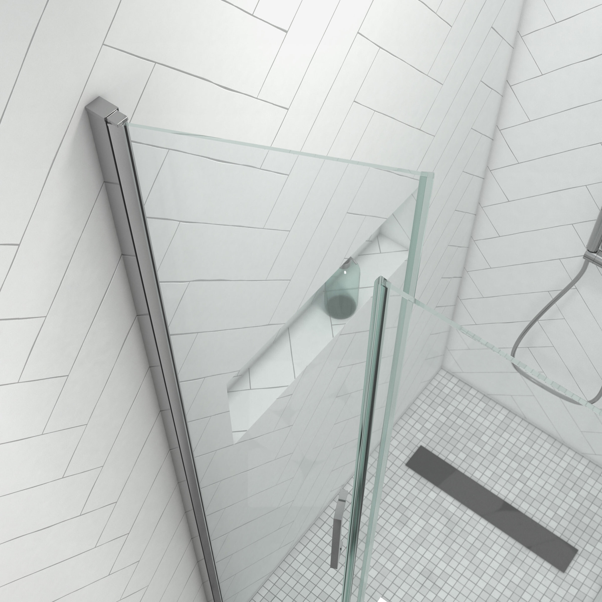 Pack Paroi de douche 80x200 cm + RECEVEUR DE DOUCHE A CARRELER 80x120 RECOUPABLE