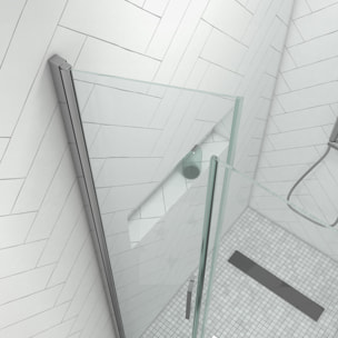 Pack Paroi de douche 80x200 cm + RECEVEUR DE DOUCHE A CARRELER 80x120 RECOUPABLE