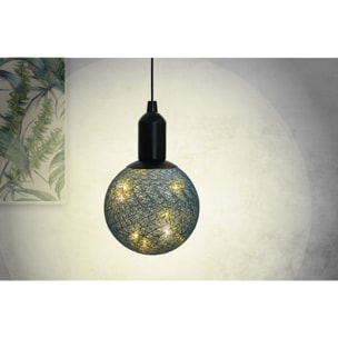Lampe Suspendue - HOME DECO FACTORY - Boule Lumineuse - Bleu