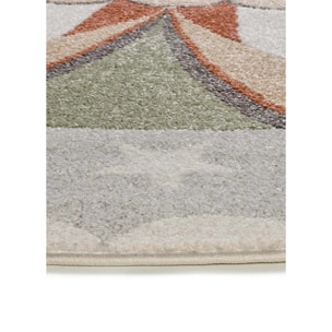 BEATS Alfombra redonda infantil circo gris, 120Ø cm