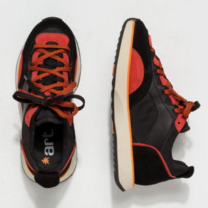 Zapatillas 1781 MULTI LEATHER BLACK-ORANGE/TURIN color Black-orange