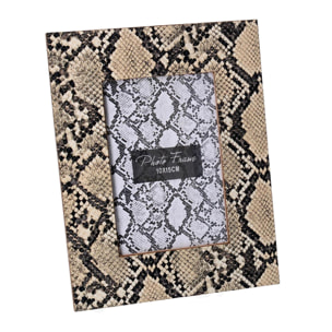 Portafoto in legno ecopelle pitone cm22x1,5h22