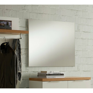 Specchio Cile, Specchiera, Articolo d'arredo a muro, Decorazione con specchio, Made in Italy, Antracite, 80x2h65 cm