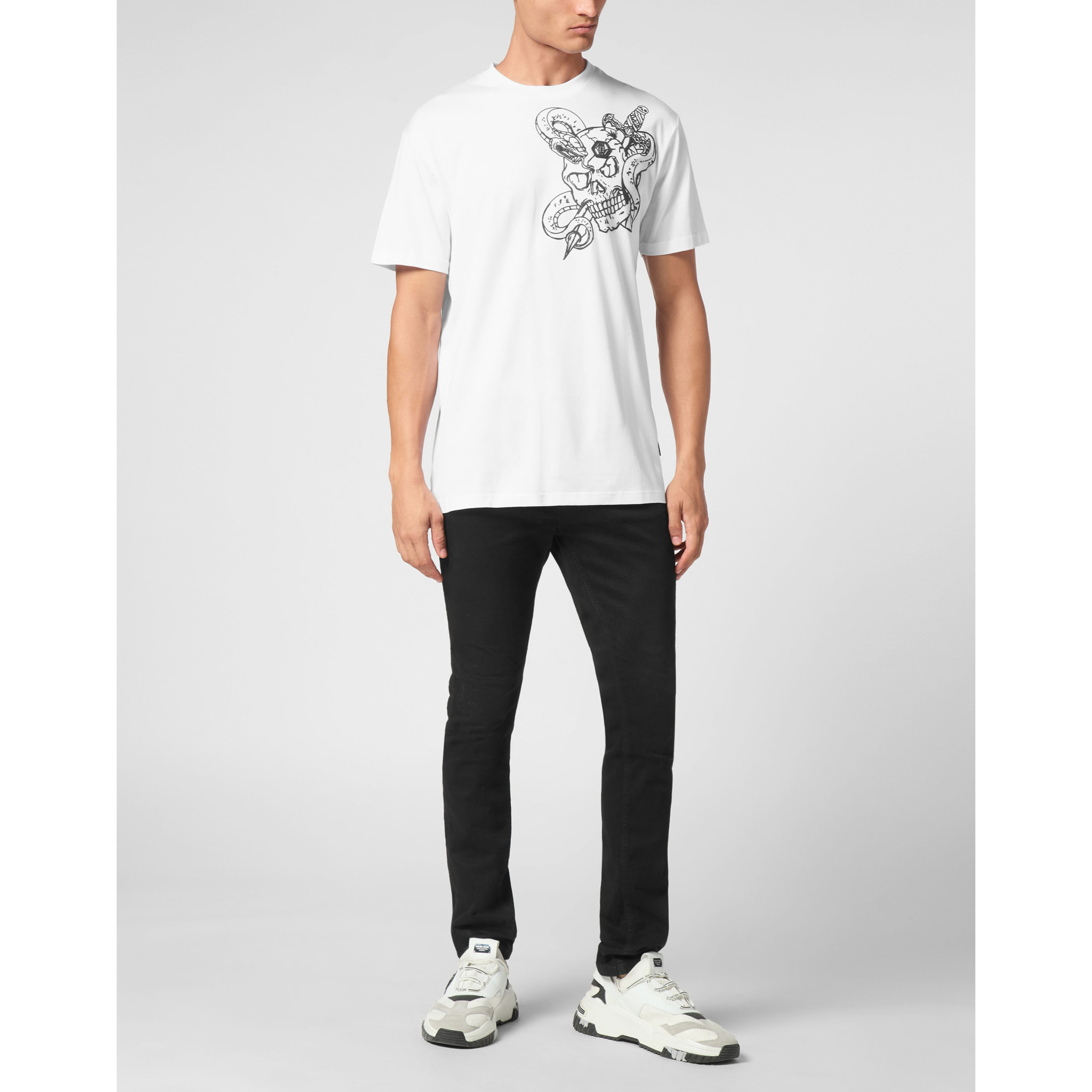 PHILIPP PLEIN T-Shirt Round Neck SNAKE
