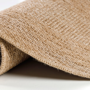 COMILLA - Tapis intérieur/extérieur rond aspect jute beige
