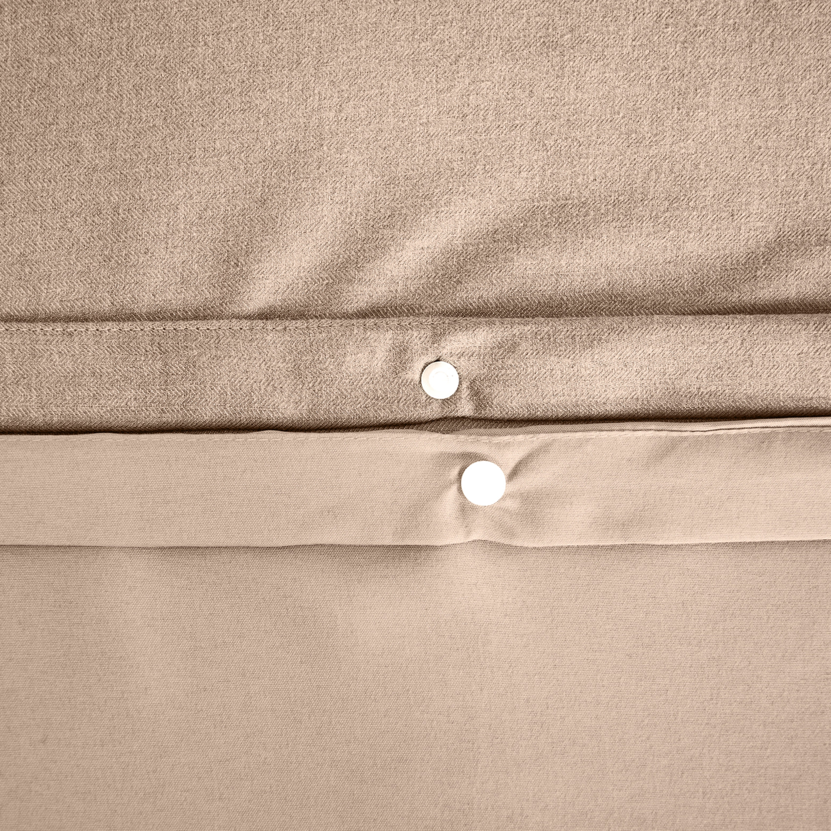 Parure de lit 3 pièces sensation flanelle - Beige