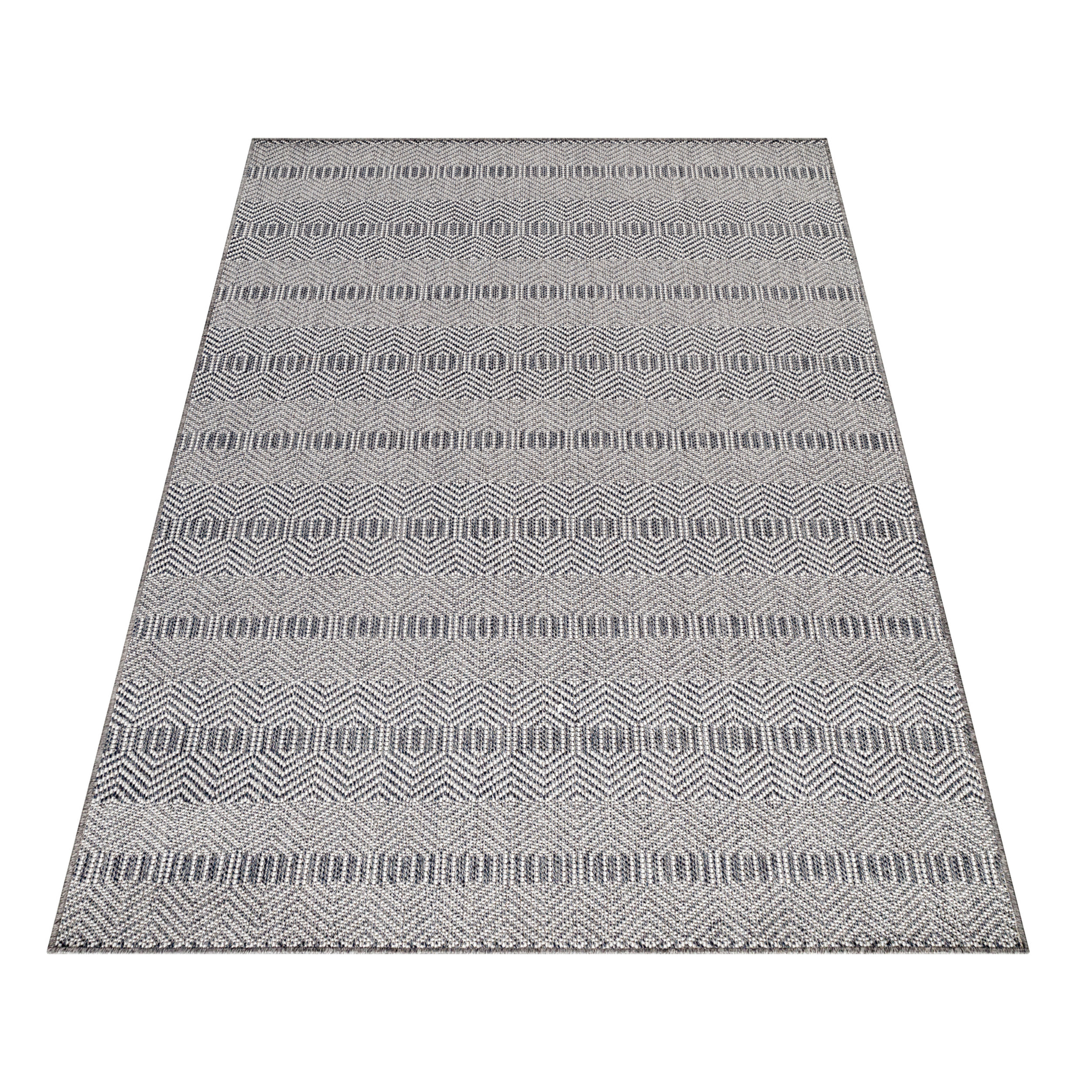ARUBA - Tapis intérieur / extérieur à motif contemporain gris