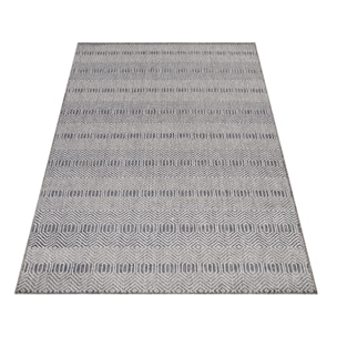 ARUBA - Tapis intérieur / extérieur à motif contemporain gris