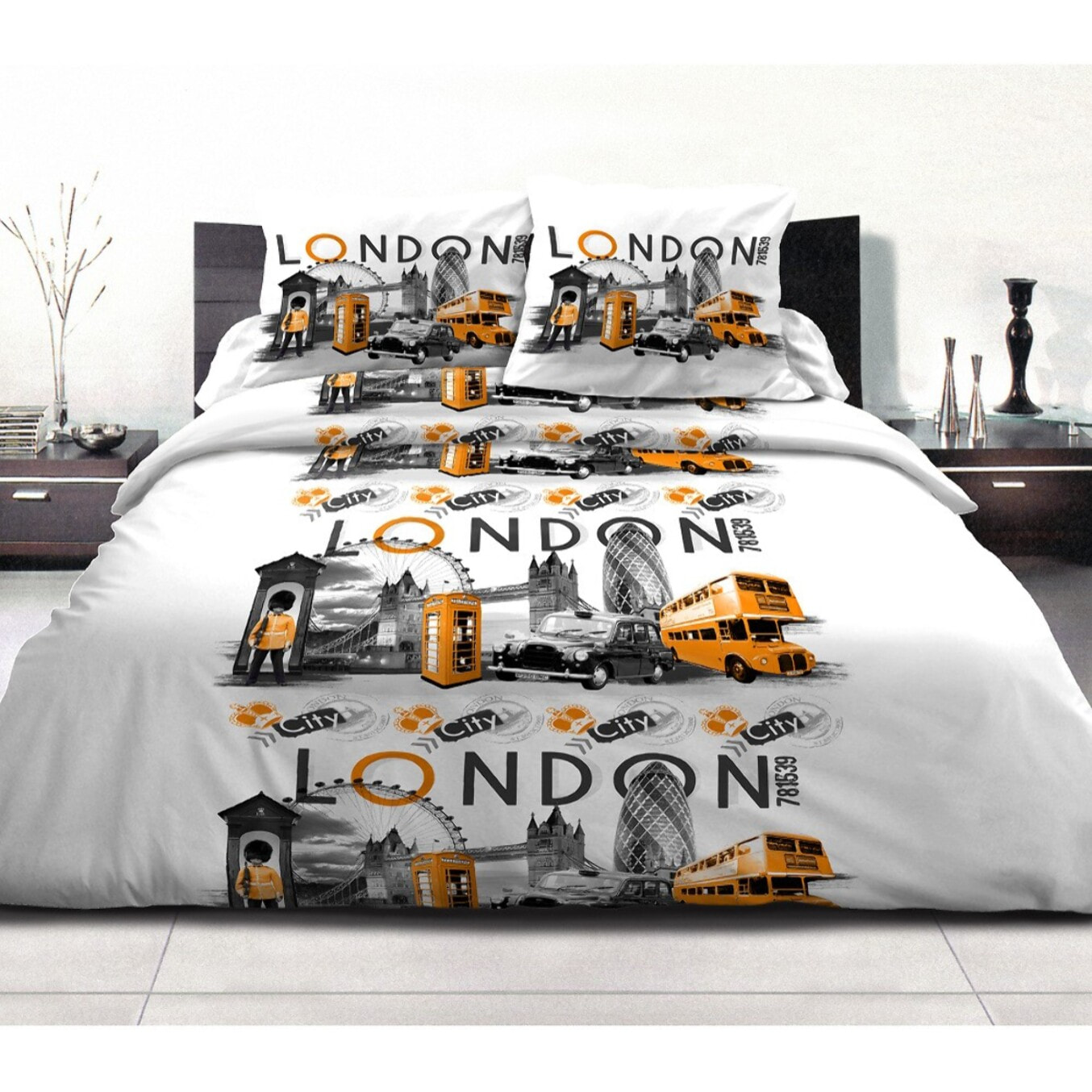 Parure de drap p/c 4pcs london city ange