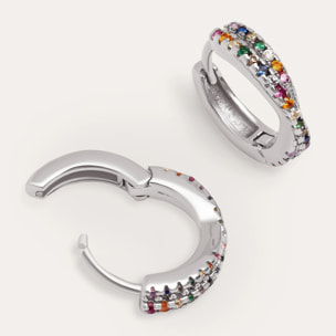 Orecchino Cross Colors in Argento