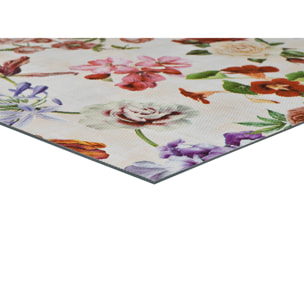 SALLY Alfombra vinílica de cocina dibujos de flores en multicolor, varias medidas disponibles.