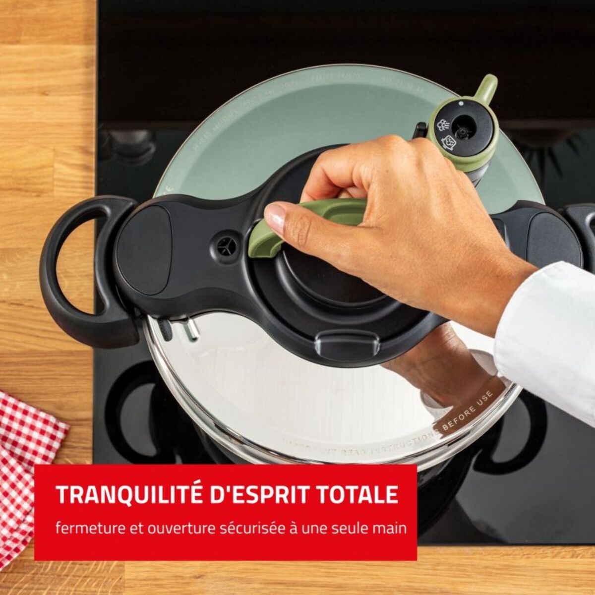 Autocuiseur SEB Clipso minut 4 Saisons 7.5L Vert Moringa