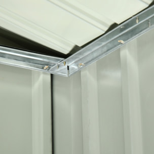 Garaje para Robot Cortacésped de Acero Galvanizado con Techo Dos Aguas, Caseta para Robot Cortacésped, 87x103x66 cm, para Jardín, Exterior, Césped, Gris Oscuro