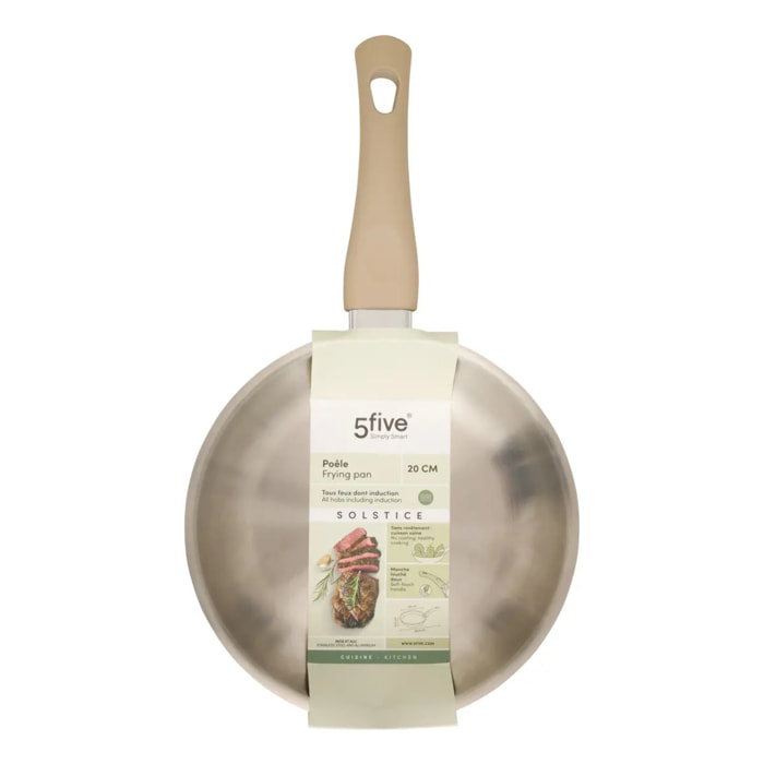 Poêle Solstice D20cm aluminium beige